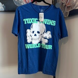 Aerosmith Toxic Twins World Tour Blue Graphic Tee